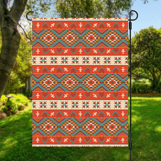 Geometric Native Navajo Print Garden Flag