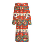 Geometric Native Navajo Print Hooded Bathrobe
