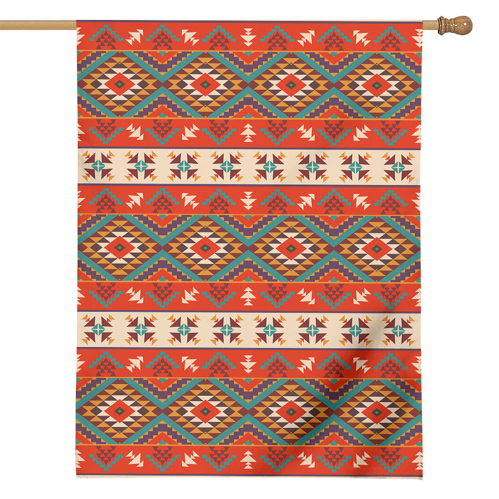 Geometric Native Navajo Print House Flag
