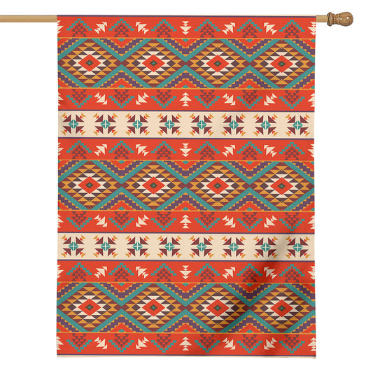 Geometric Native Navajo Print House Flag