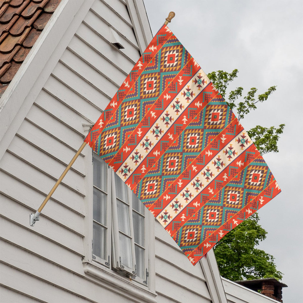 Geometric Native Navajo Print House Flag