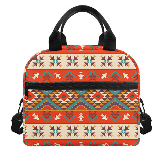 Geometric Native Navajo Print Insulated Lunch Bag