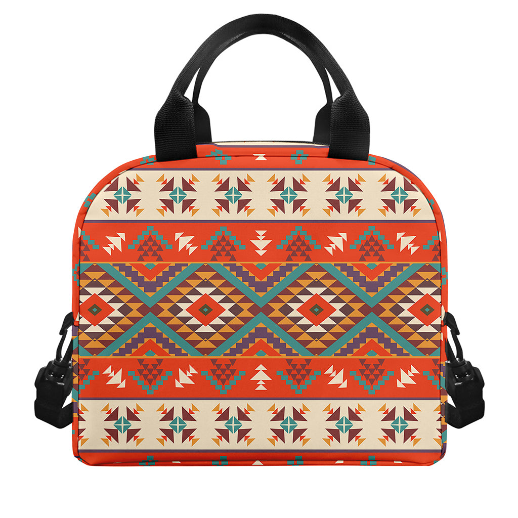 Geometric Native Navajo Print Insulated Lunch Bag