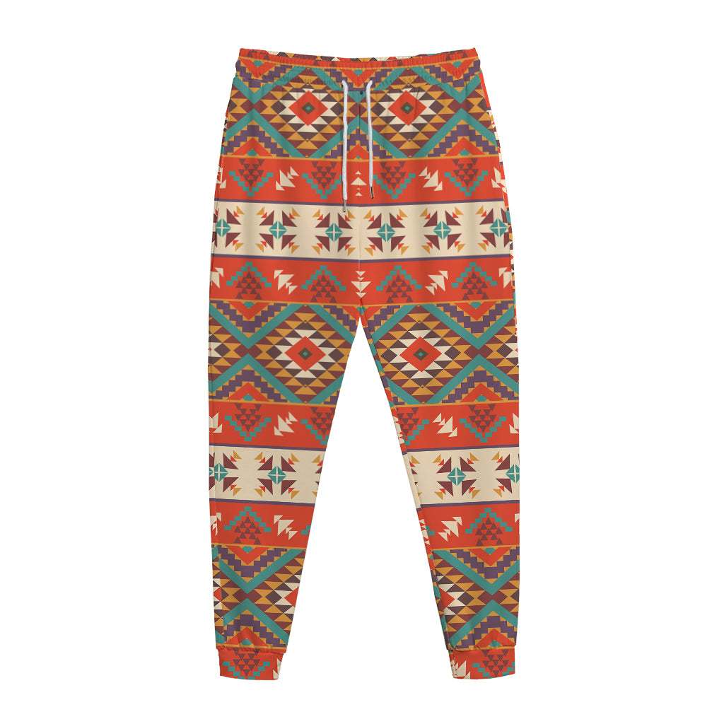 Geometric Native Navajo Print Jogger Pants