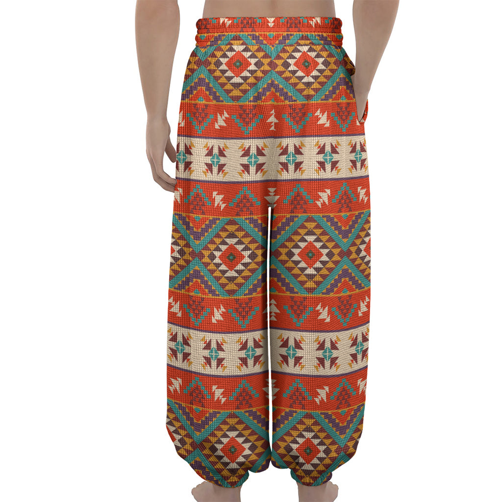Geometric Native Navajo Print Lantern Pants