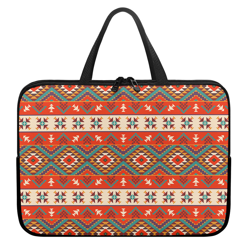 Geometric Native Navajo Print Laptop Sleeve With Handle