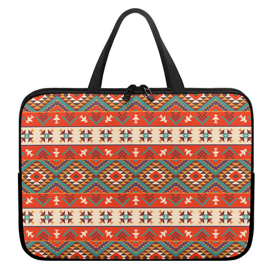 Geometric Native Navajo Print Laptop Sleeve With Handle