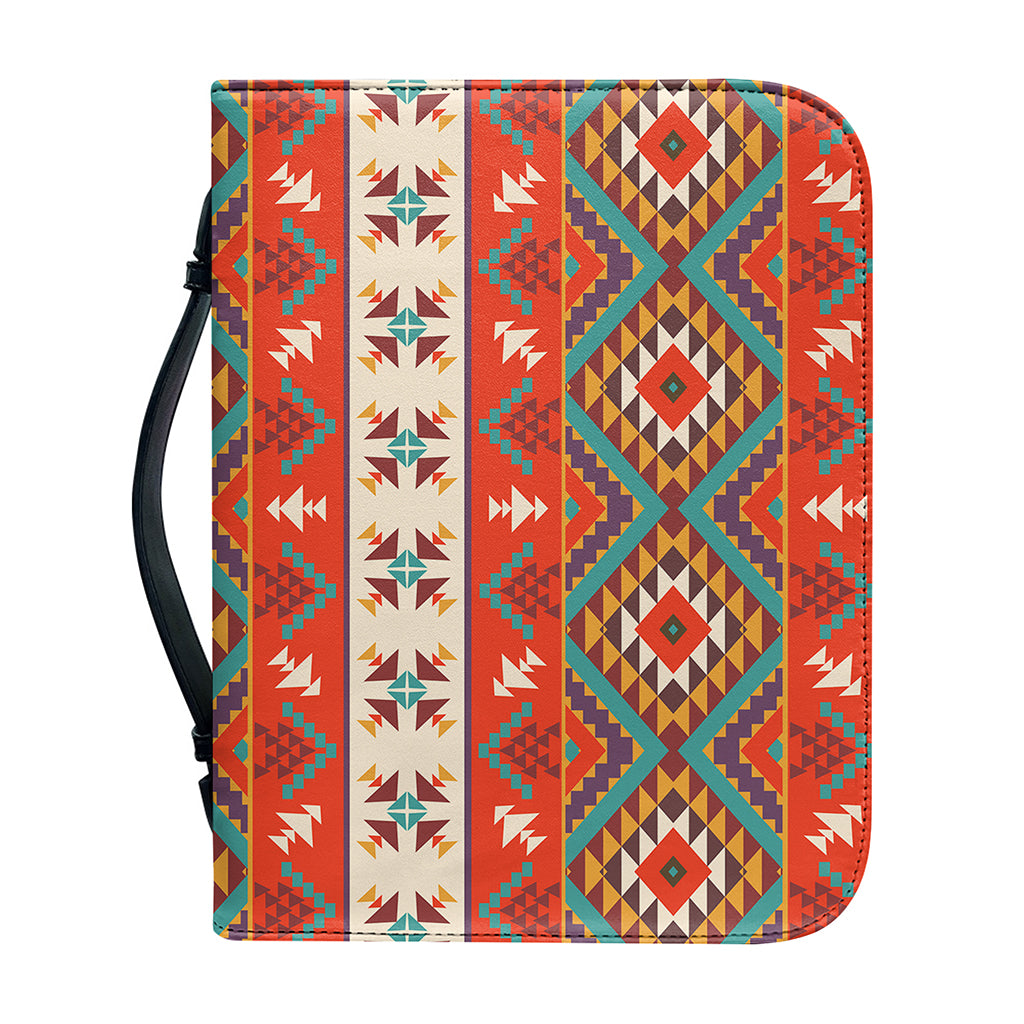 Geometric Native Navajo Print Leather Bible Cover