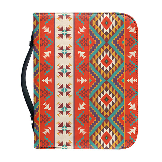 Geometric Native Navajo Print Leather Bible Cover