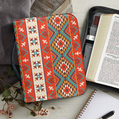 Geometric Native Navajo Print Leather Bible Cover