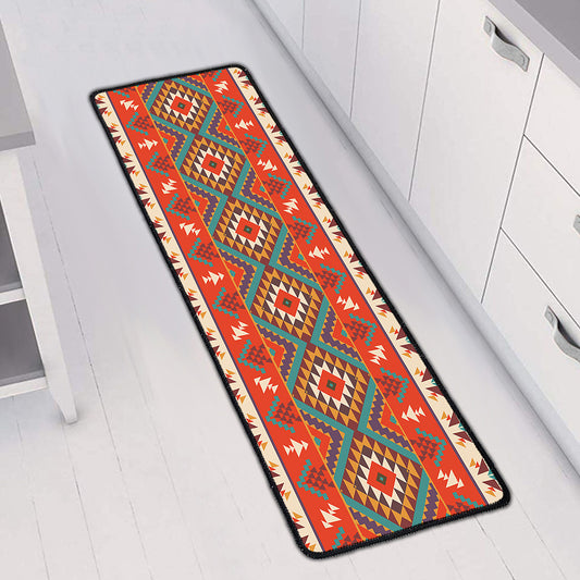 Geometric Native Navajo Print Long Kitchen Mat