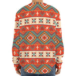 Geometric Native Navajo Print Long Sleeve Baseball Jersey