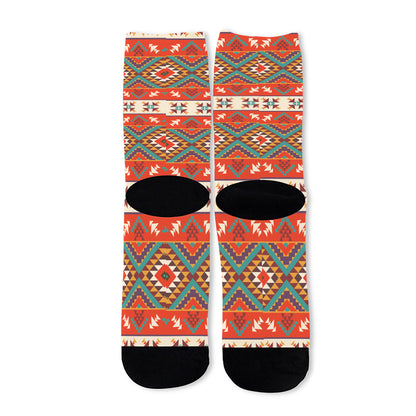 Geometric Native Navajo Print Long Socks