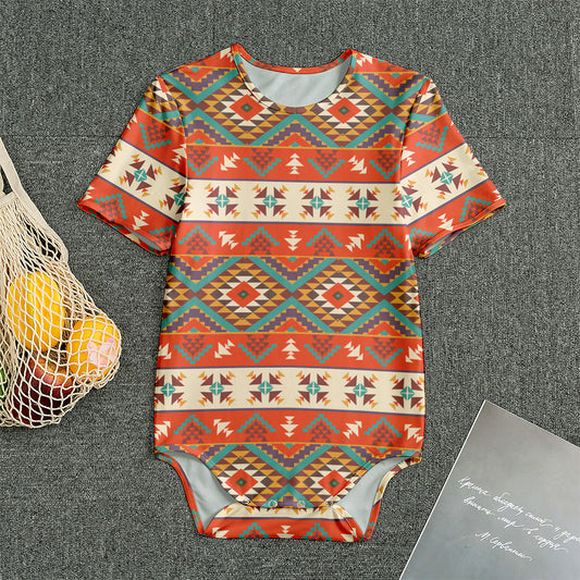 Geometric Native Navajo Print Men's Bodysuit