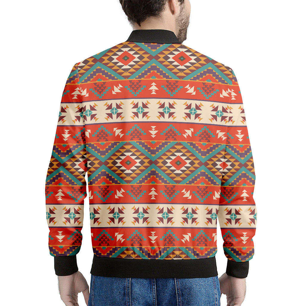 Geometric Native Navajo Print Men's Bomber Jacket