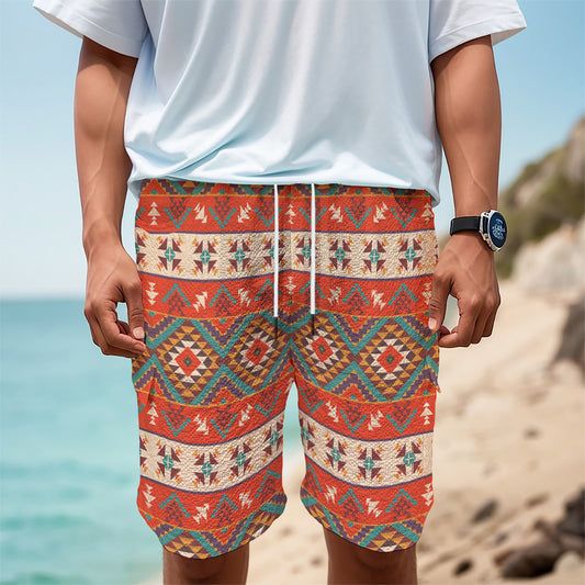 Geometric Native Navajo Print Men's Cargo Shorts