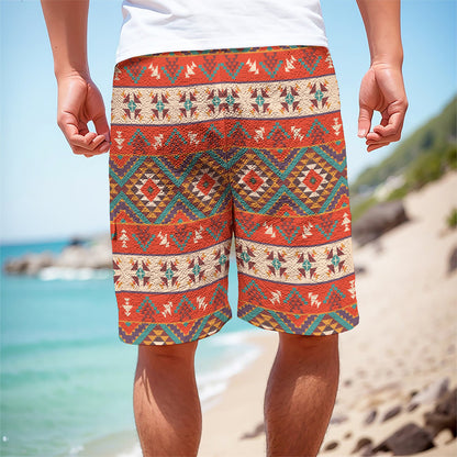 Geometric Native Navajo Print Men's Cargo Shorts