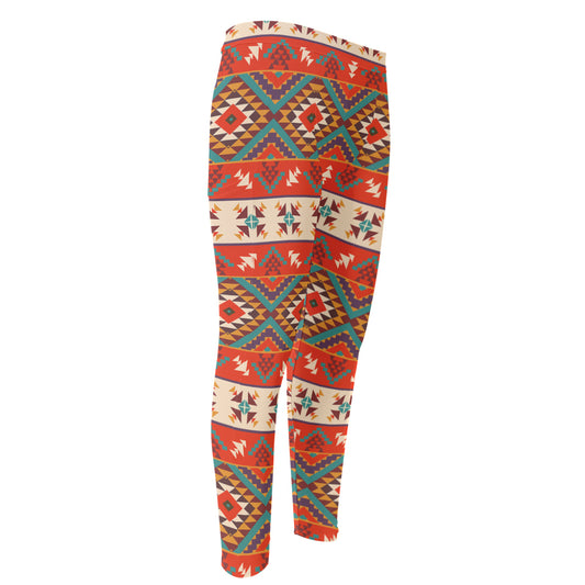 Geometric Native Navajo Print Men's Compression Pants