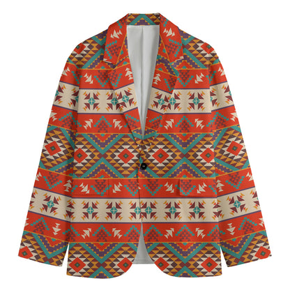 Geometric Native Navajo Print Men's Cotton Blazer