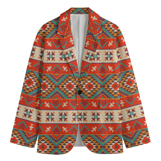 Geometric Native Navajo Print Men's Cotton Blazer