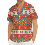 Geometric Native Navajo Print Men's Deep V-Neck Shirt