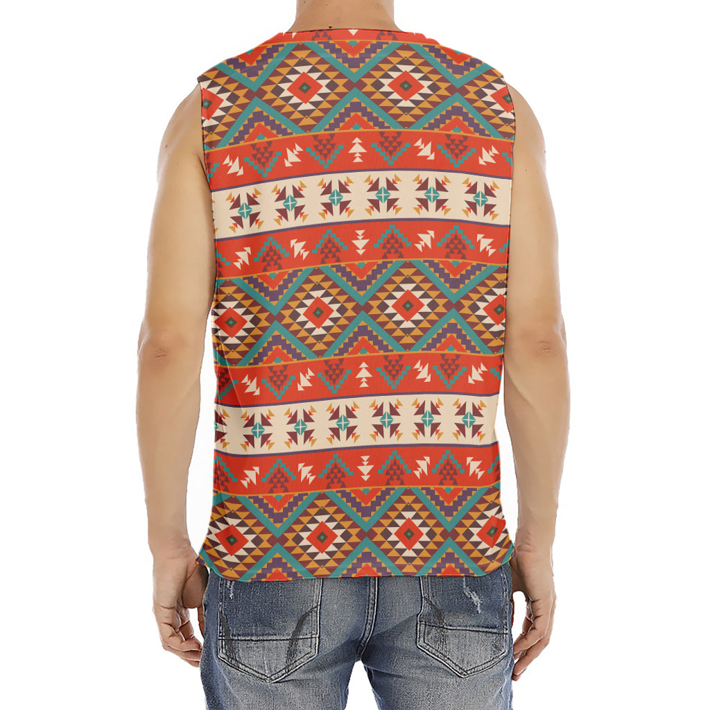Geometric Native Navajo Print Men's Fitness Tank Top