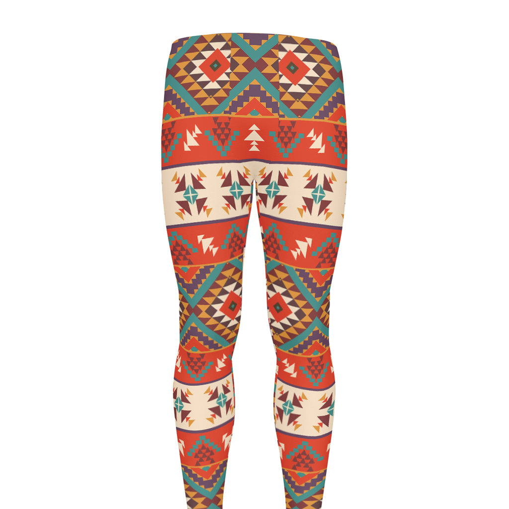 Geometric Native Navajo Print Men's leggings