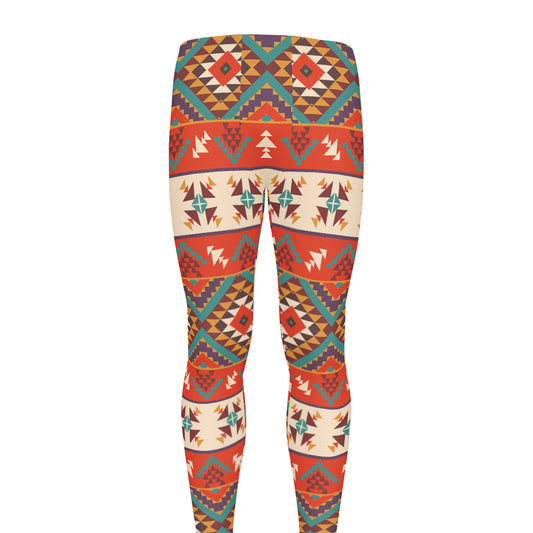 Geometric Native Navajo Print Men's leggings