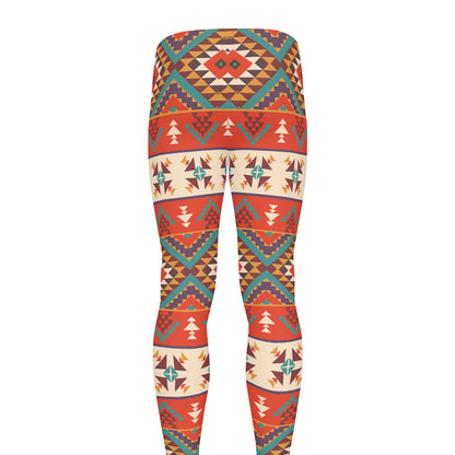 Geometric Native Navajo Print Men's leggings