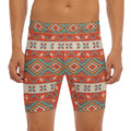 Geometric Native Navajo Print Men's Long Boxer Briefs