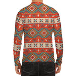 Geometric Native Navajo Print Men's Long Sleeve Rash Guard