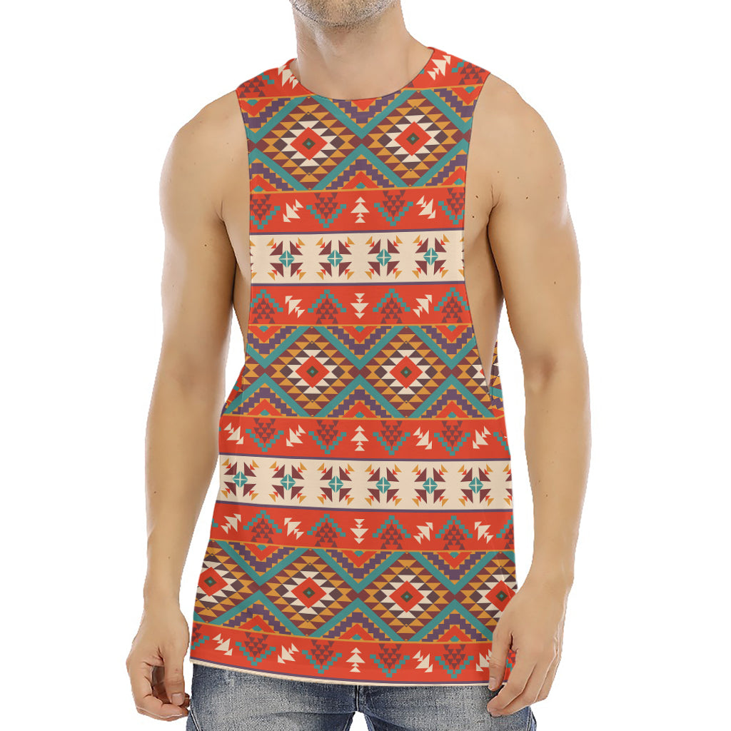 Geometric Native Navajo Print Men's Muscle Tank Top
