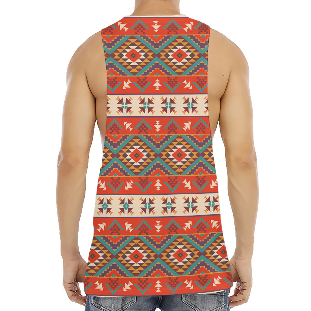 Geometric Native Navajo Print Men's Muscle Tank Top