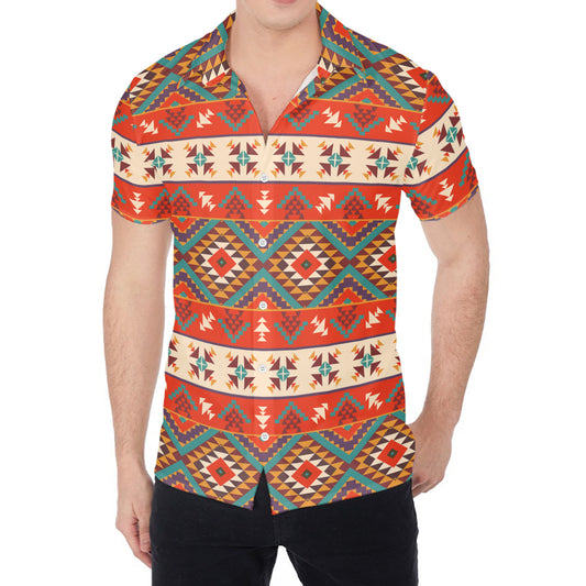 Geometric Native Navajo Print Men's Shirt