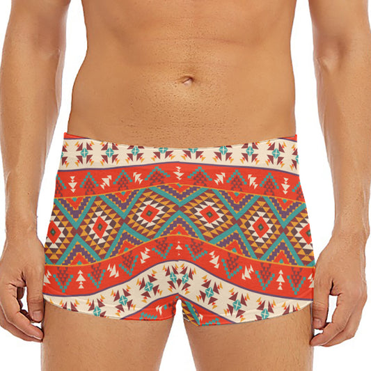 Geometric Native Navajo Print Men's Short Boxer Briefs