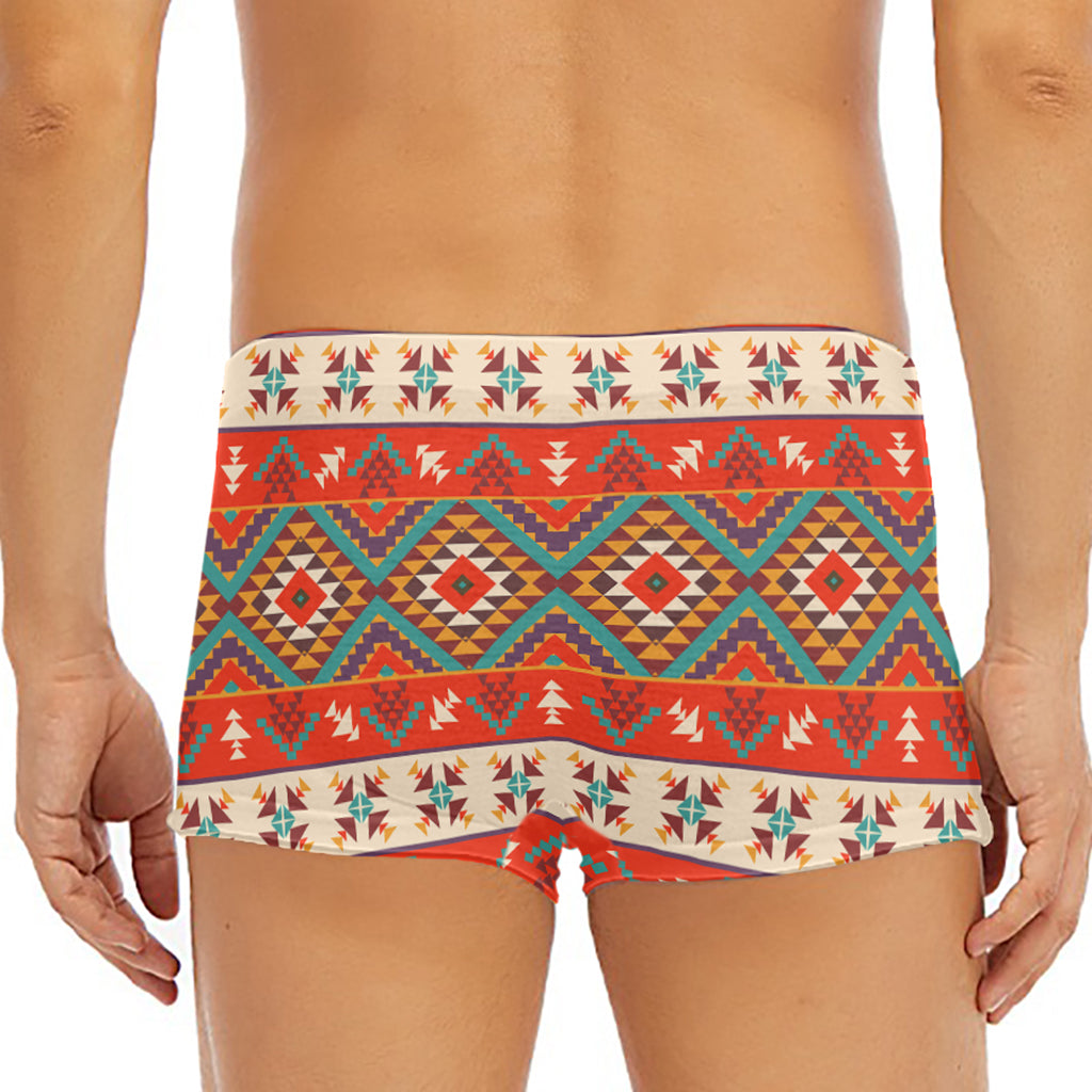 Geometric Native Navajo Print Men's Short Boxer Briefs