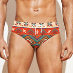 Geometric Native Navajo Print Men's Swim Briefs