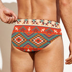 Geometric Native Navajo Print Men's Swim Briefs