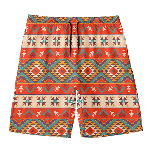 Geometric Native Navajo Print Men's Swim Trunks