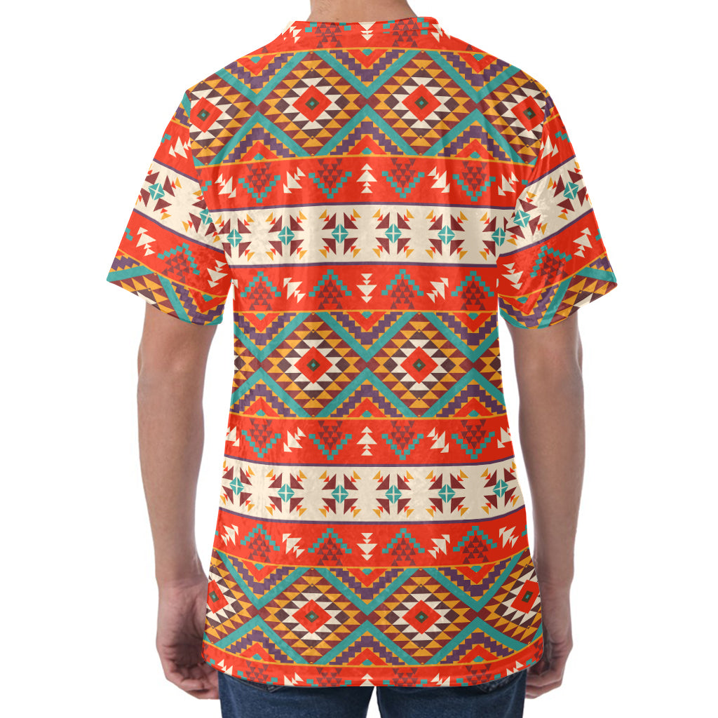 Geometric Native Navajo Print Men's Velvet T-Shirt