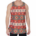 Geometric Native Navajo Print Men's Velvet Tank Top
