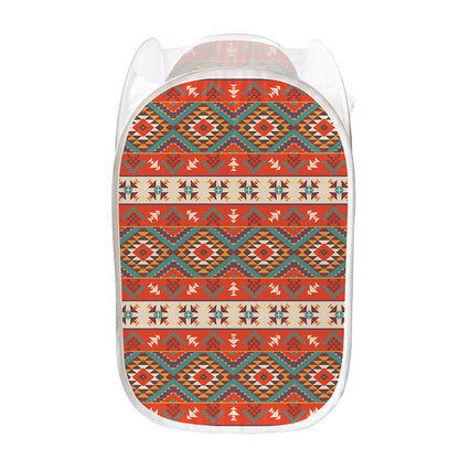 Geometric Native Navajo Print Mesh Laundry Hamper