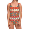 Geometric Native Navajo Print One Piece Swimsuit