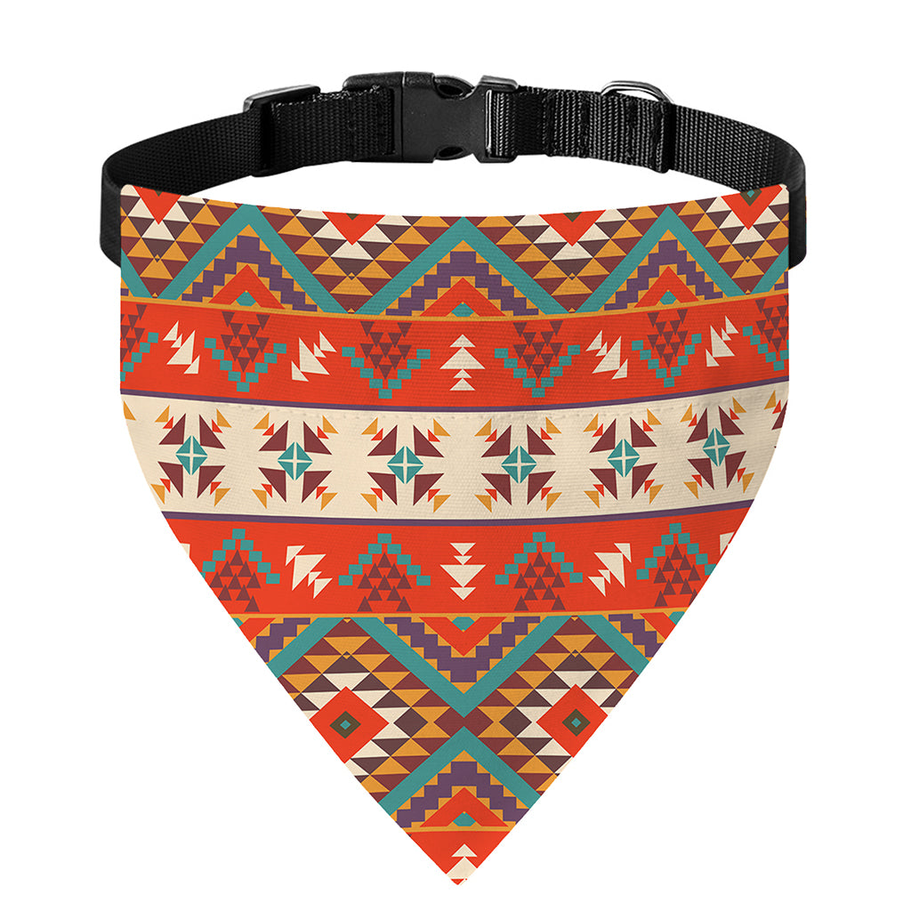 Geometric Native Navajo Print Over The Collar Dog Bandana