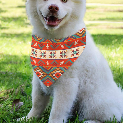 Geometric Native Navajo Print Over The Collar Dog Bandana