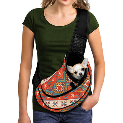 Geometric Native Navajo Print Pet Sling Carrier