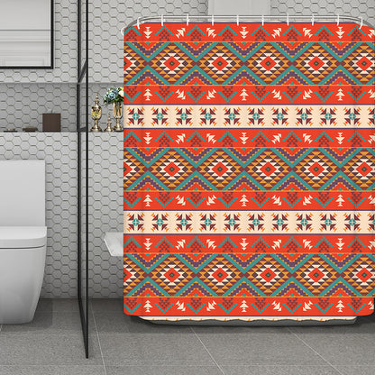 Geometric Native Navajo Print Polyester Shower Curtain