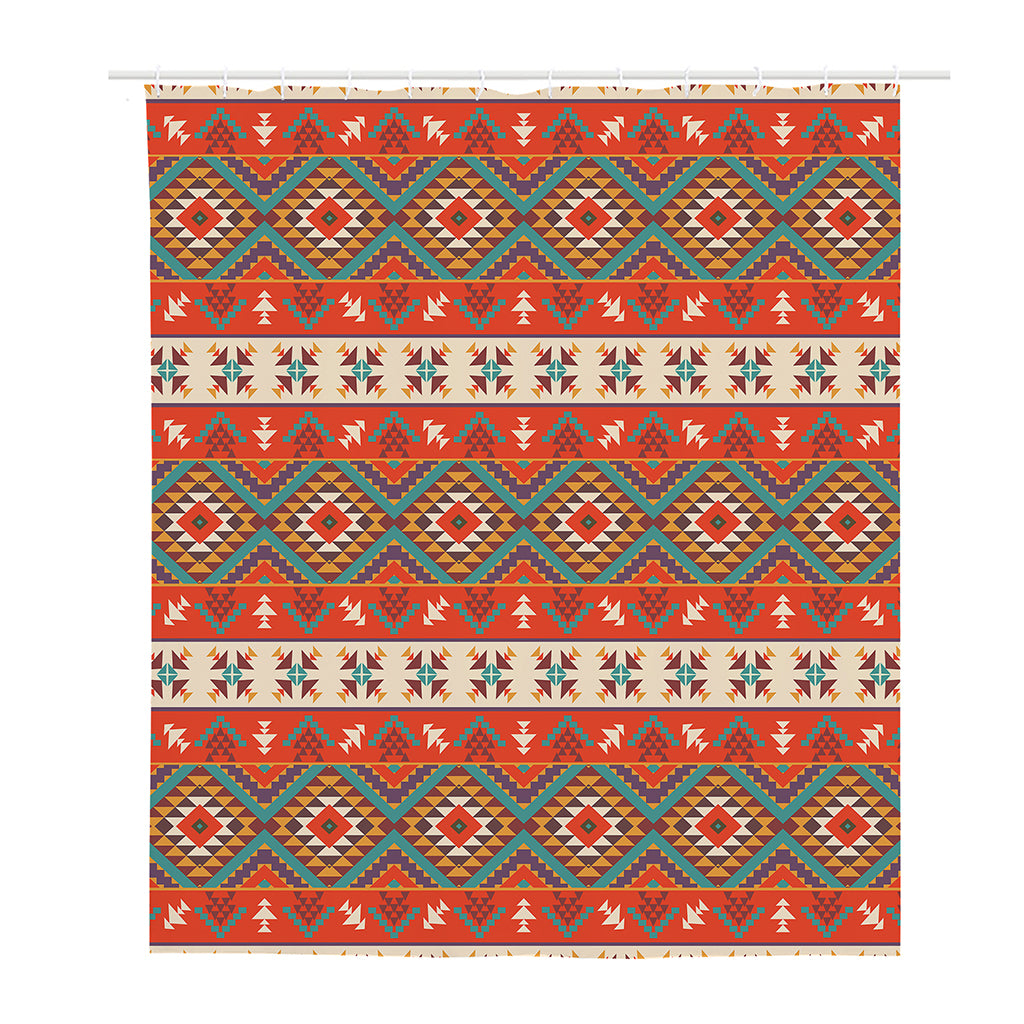 Geometric Native Navajo Print Polyester Shower Curtain