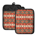 Geometric Native Navajo Print Pot Holders With Pocket