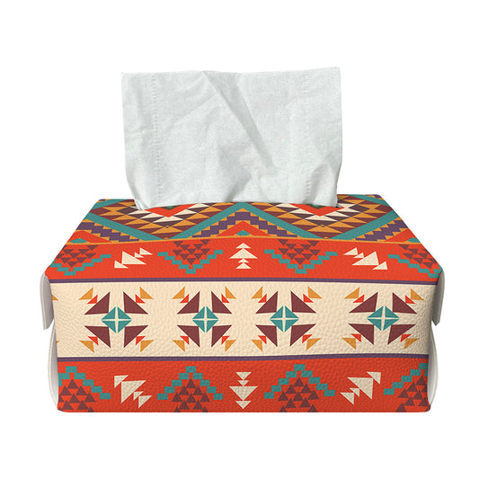 Geometric Native Navajo Print Rectangle Tissue Box Cover